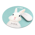 Tappetino Mouse Rotondo Antiscivolo con Design Coniglio