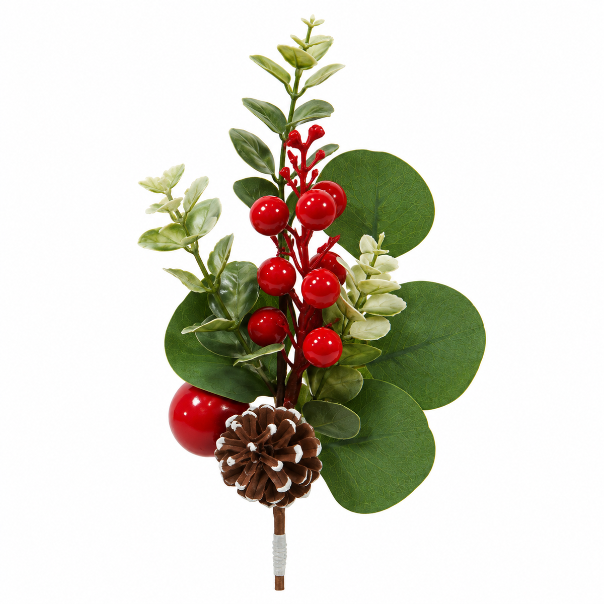 Pick Natalizio con Bacche Verde e Rosso
