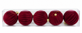 Set 5 Palline Natalizie Bordeaux in Velluto 10 cm