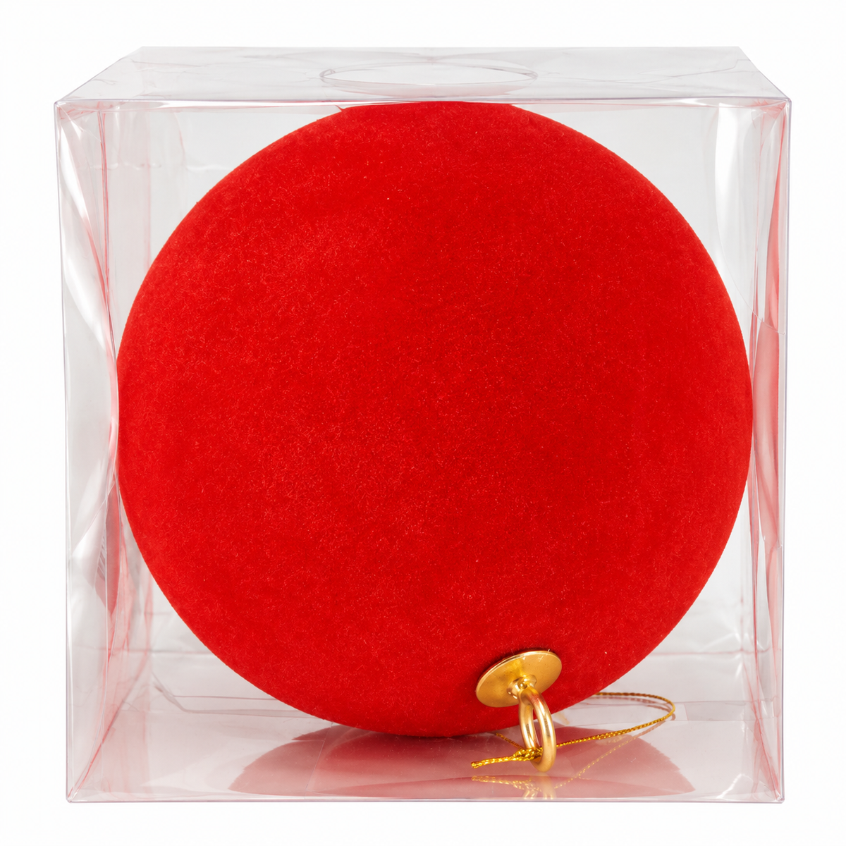 Sfera Natalizia Rossa in Velluto 15 cm