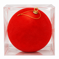 Sfera Natalizia Rossa in Velluto 20 cm
