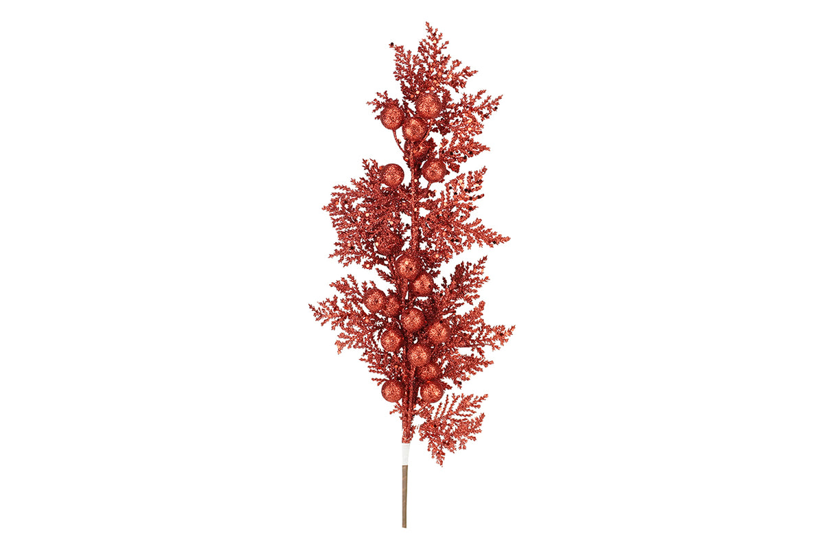 Pick Natalizio Glitterato Rosso 65 cm