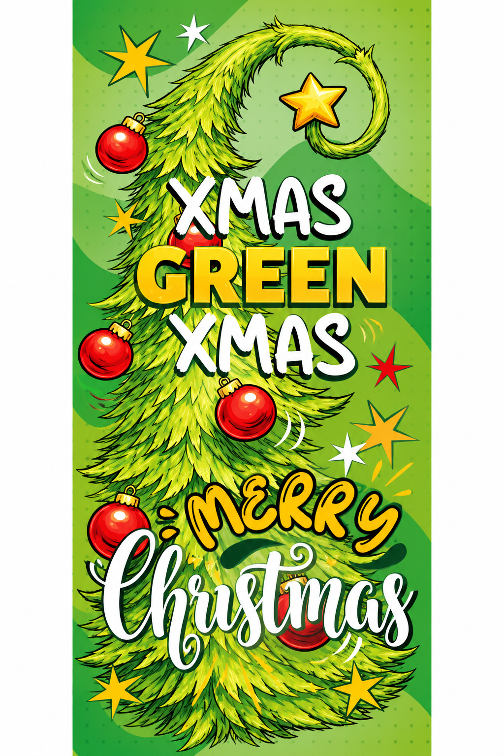 Copriporta Natalizio 90x210 cm Xmas Green | 3 Fantasie