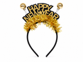 Frontino Party Adulto Happy New Year Nero e Oro