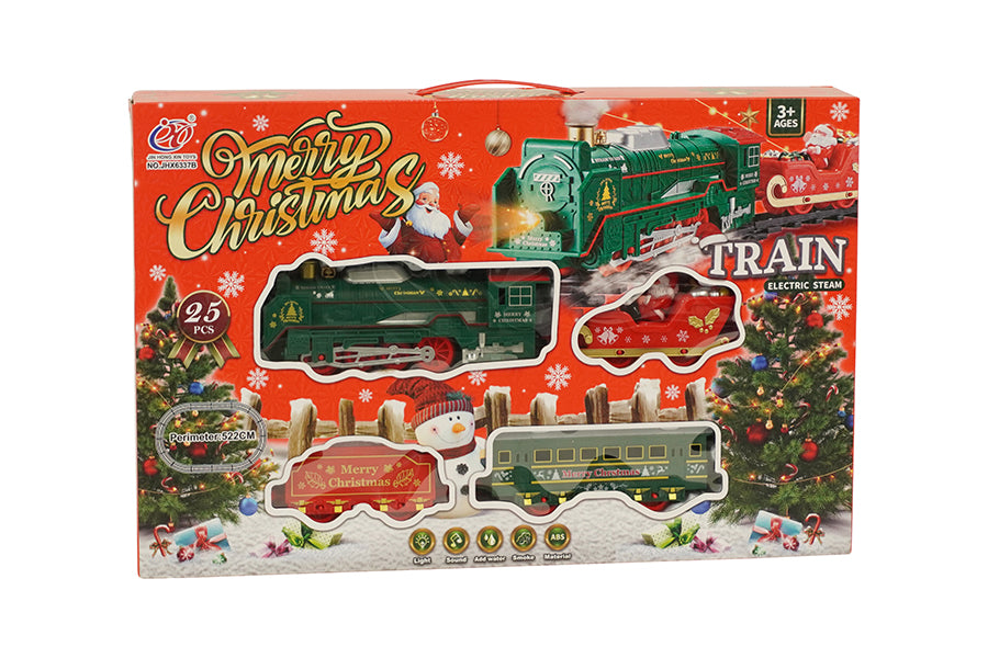 Treno Natalizio con LED Musica e Fumo