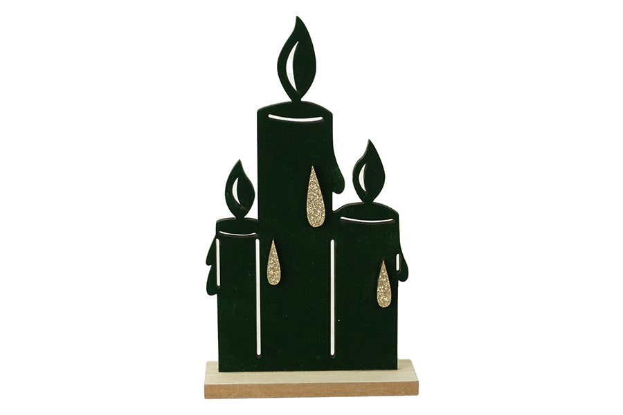 Candele in Legno Verdi