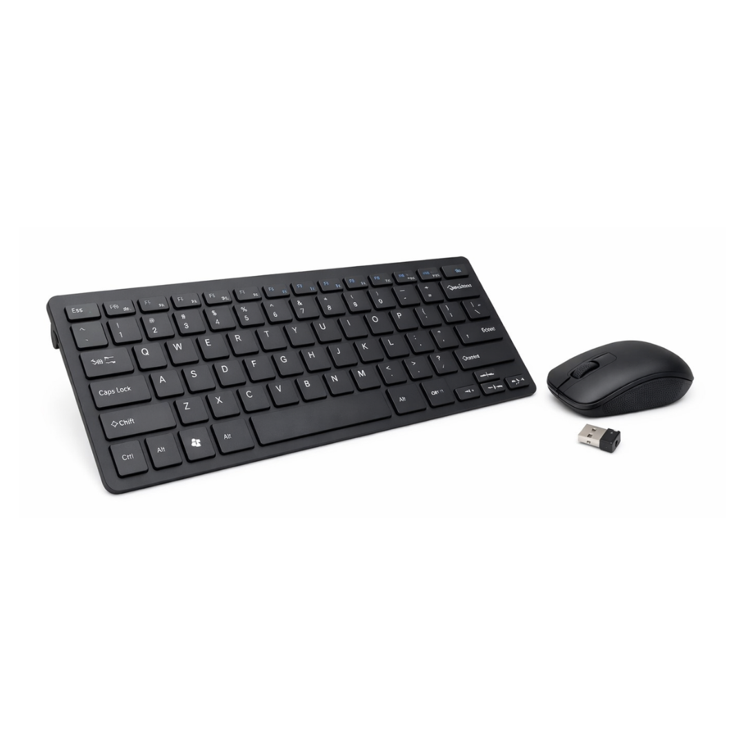 Kit Tastiera e Mouse Wireless Mini USB 2.4GHz