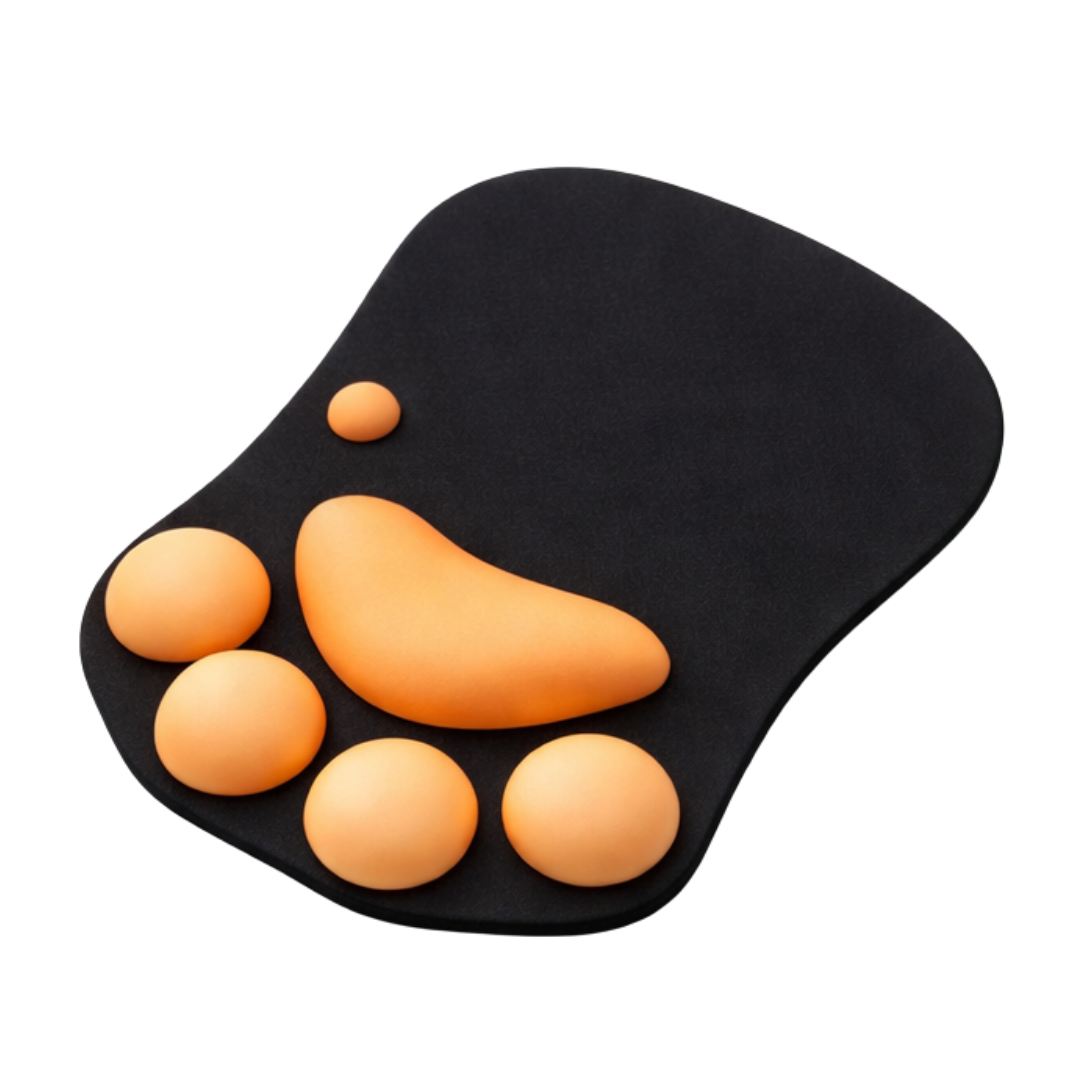 Tappetino Mouse Ergonomico Poggiapolso a Forma di Zampa