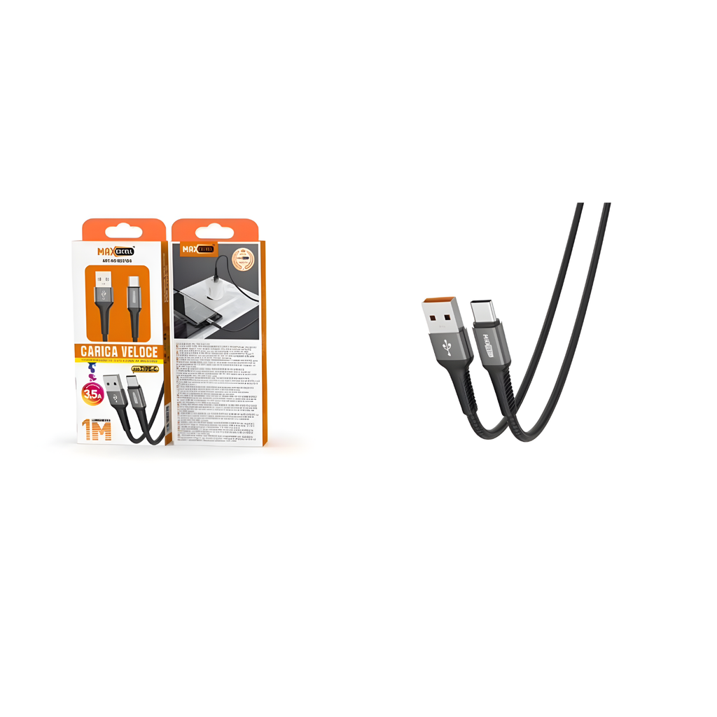 Cavo USB Type-C Max Excell 3.5A Grigio Ricarica Veloce
