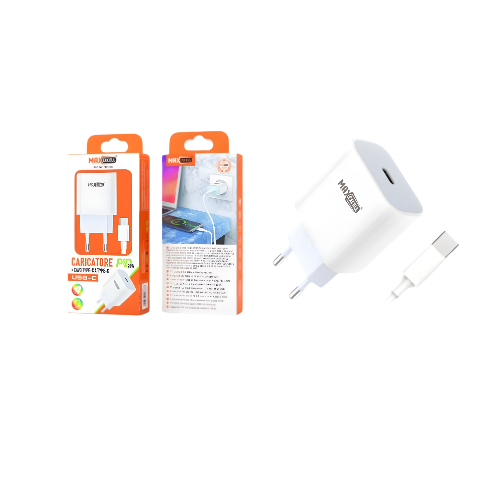 Caricatore Maxexcell PD 20W con Cavo USB-C