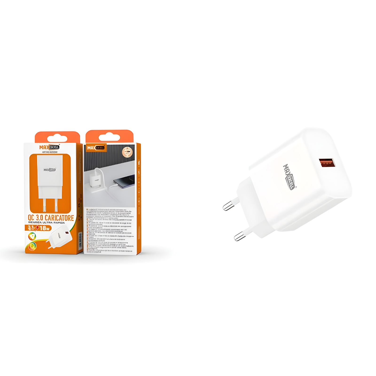 Caricatore Maxexcell QC 3.0 18W 3.1A USB