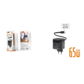 Kit Caricatore MaxnExcell GaN 65W con Cavo USB-C Integrato