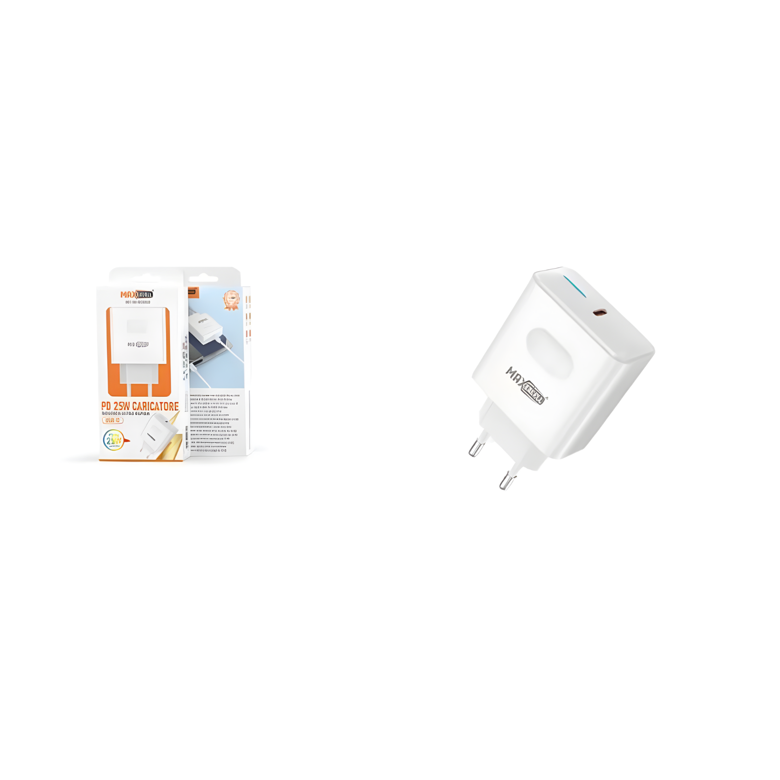 Caricatore Maxexcell PD + QC 25W USB-C – C02