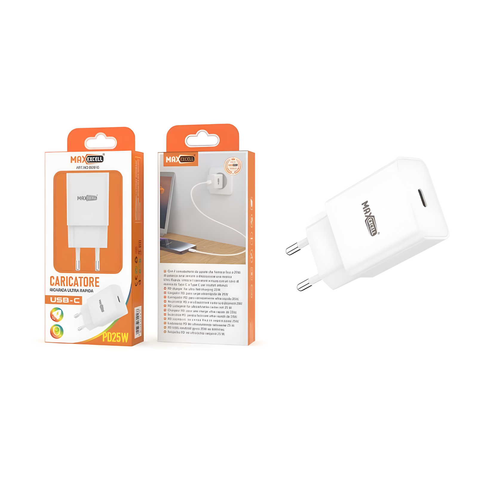 Caricatore USB-C Power Delivery PD 25W