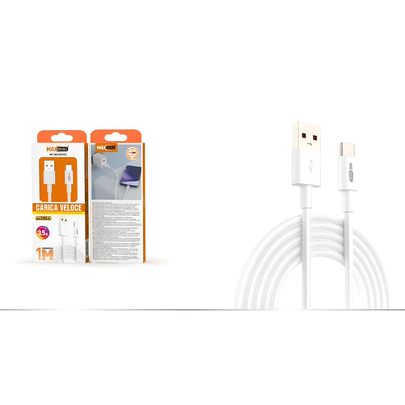 Cavo USB Type-C Max Excell 3.5A Ricarica Veloce