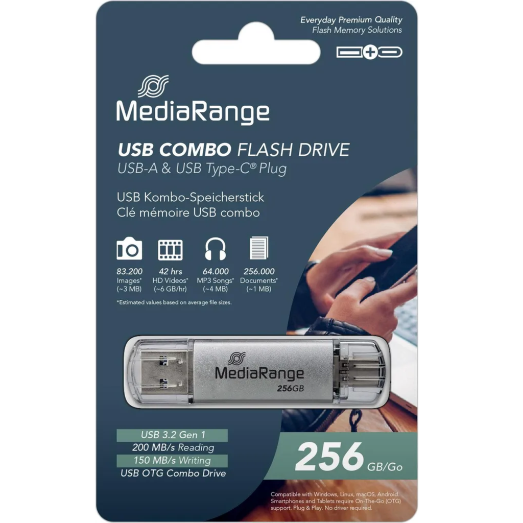 Chiavetta USB - Mediarange Combo Type-C