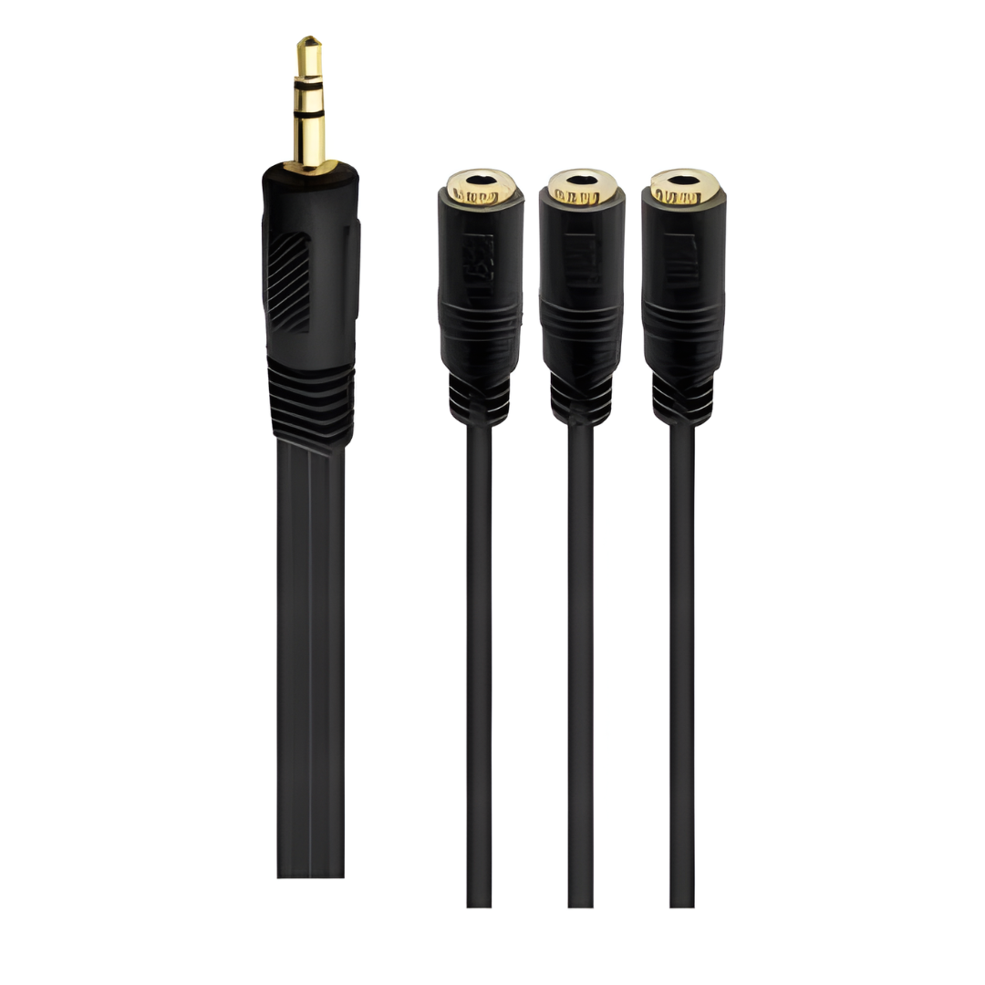 Cavo Adattatore Jack Maschio a 3 Femmina