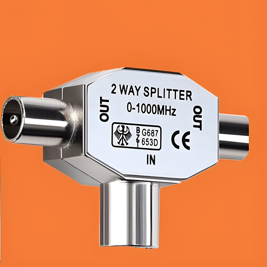Sdoppiatore Coassiale Antenna TV 2 Vie 0-1000MHz Splitter