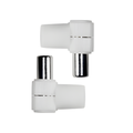 2 Adattatori Antenna TV Angolari a L M/F Connettore Coassiale