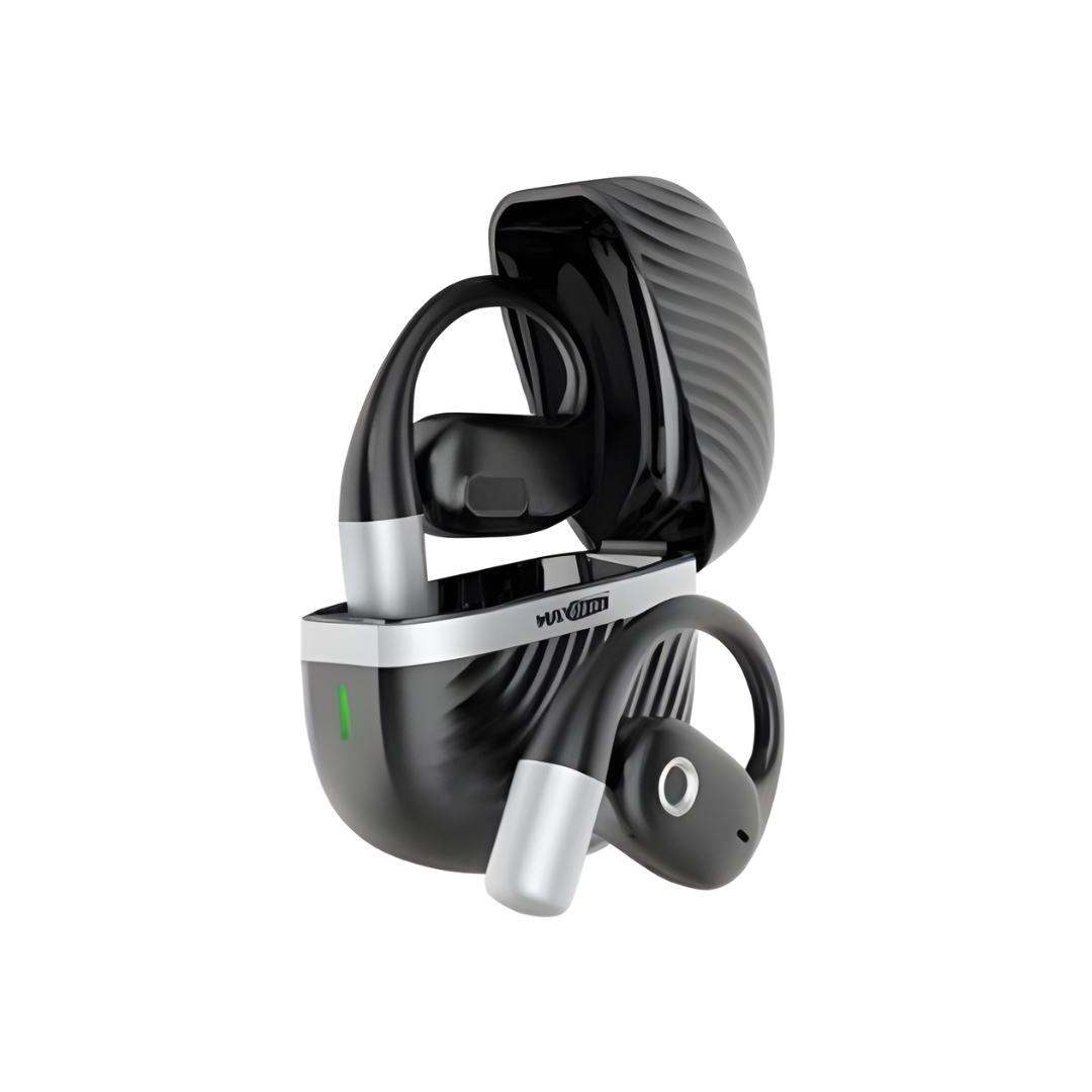 Auricolari Bluetooth Open Ear con Gancio Sport e Custodia di Ricarica Wireless