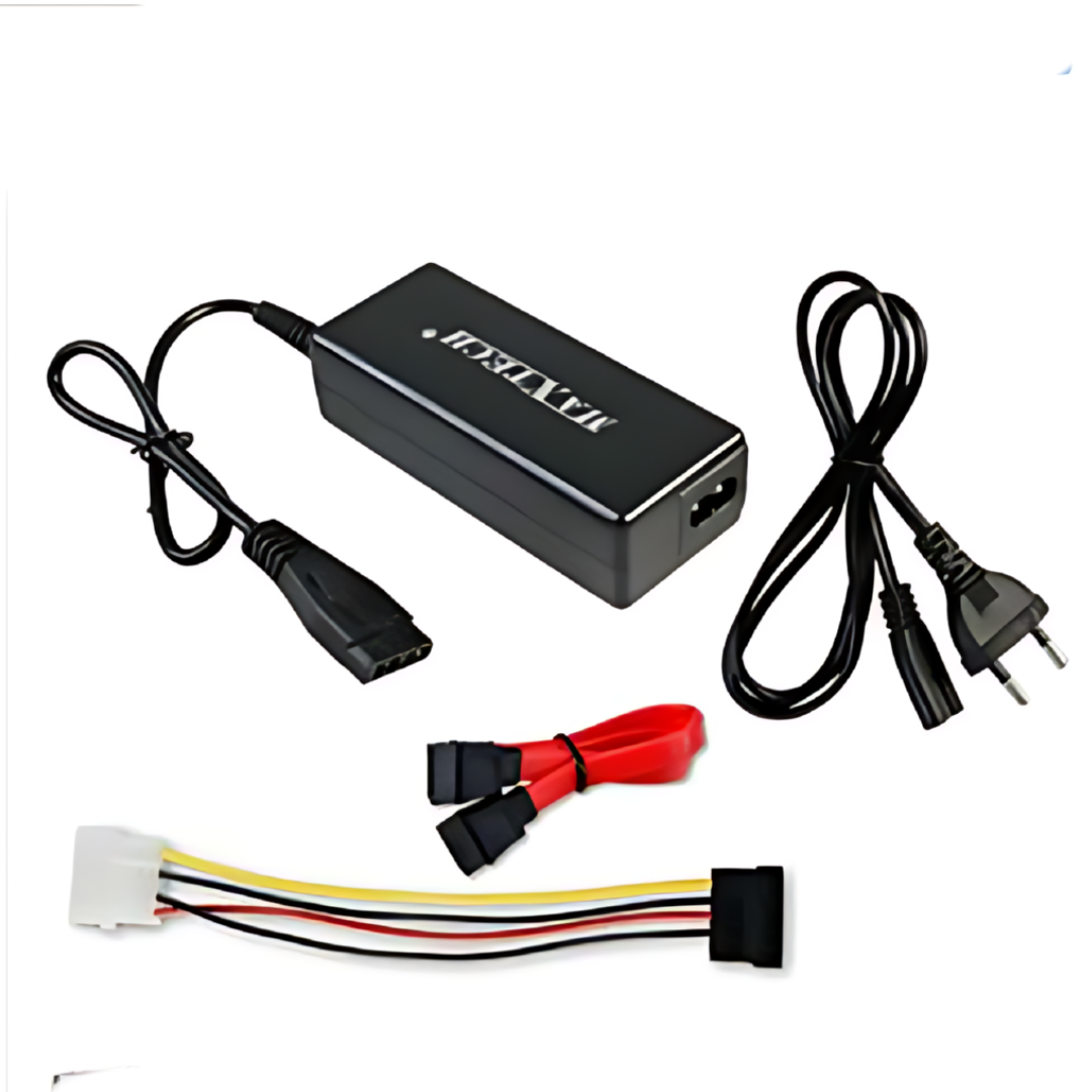 Adattatore USB 2.0 a SATA / IDE con Alimentatore per HDD e SSD 2.5” e 3.5”