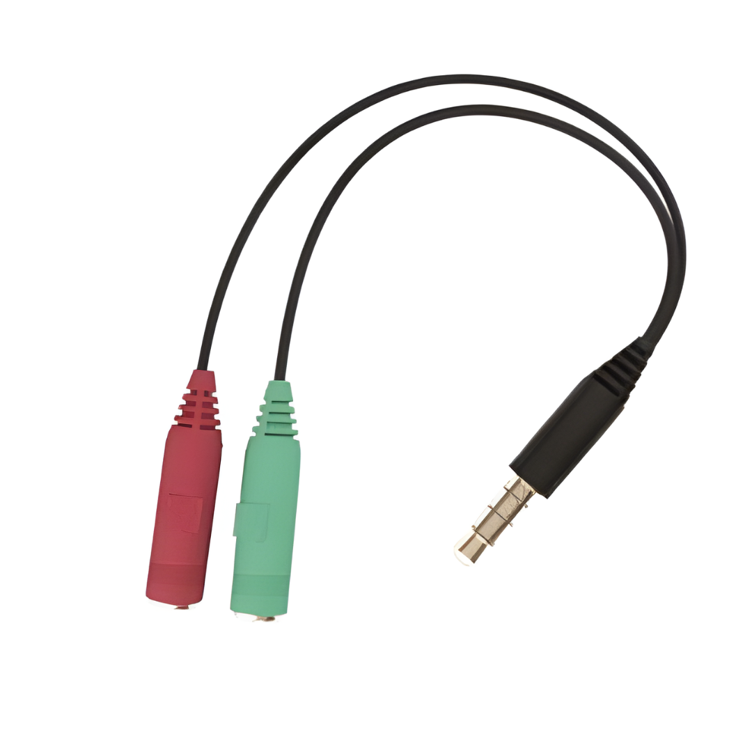 Adattatore Audio AUX 3.5mm Maschio a 2 Jack Femmina 10cm