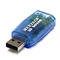 Adattatore Scheda Audio USB 3D Sound con 2 Jack AUX 3.5mm