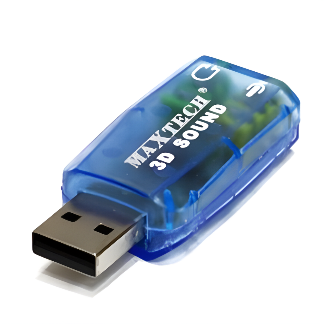 Adattatore Scheda Audio USB 3D Sound con 2 Jack AUX 3.5mm