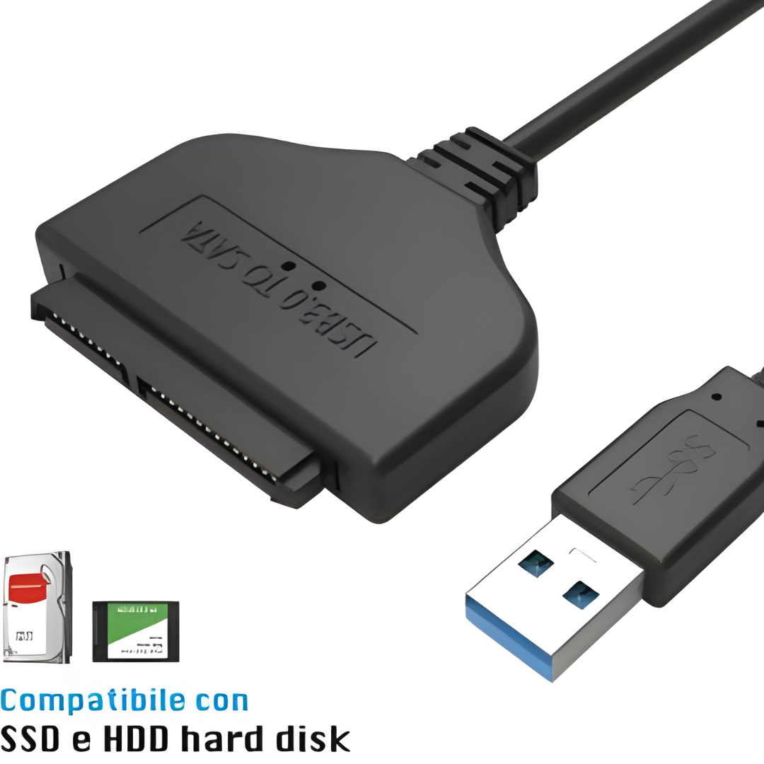 Convertitore SATA a USB 3.0 per SSD e HDD 2.5