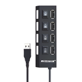 Hub USB 4 Porte USB 2.0 con Interruttori per PC e Laptop