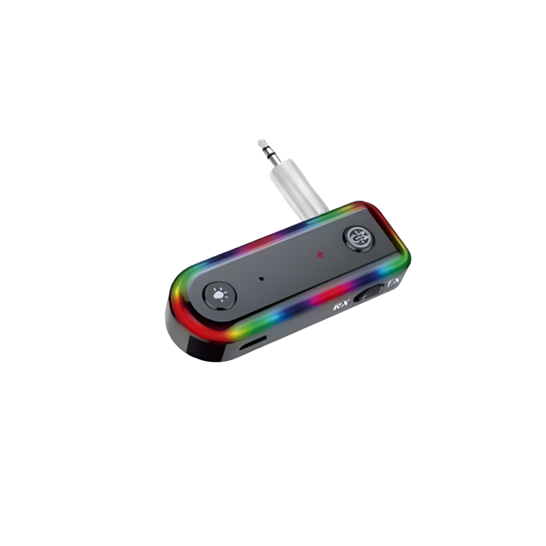 Ricevitore AUX Bluetooth Auto LED RGB Vivavoce