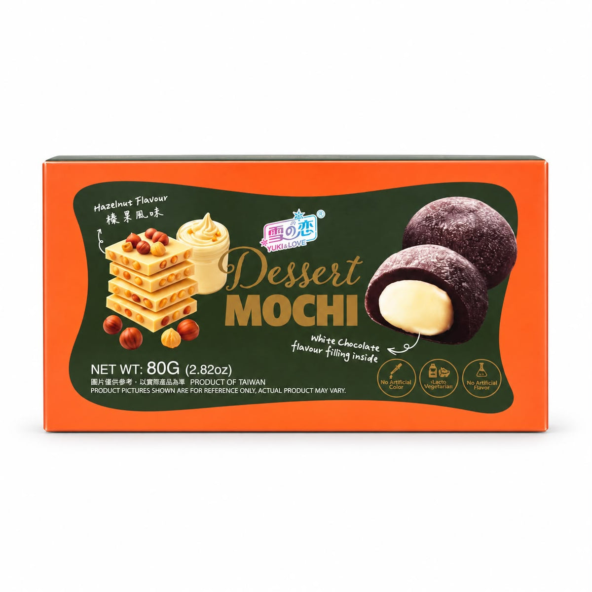 Yuki & love dessert mochi - hazelnut flavour 80g