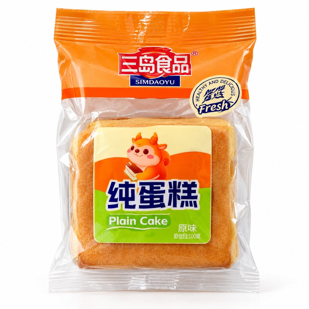 Simdaoyu Plain Cake (100g) – Torta Soffice all'Uovo Tradizionale