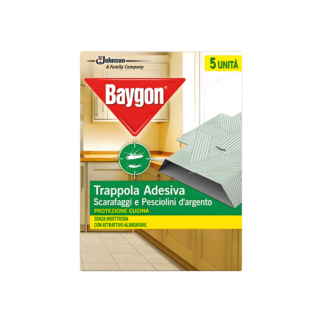 Trappole Adesive Scarafaggi e Pesciolini d’Argento 5 Pezzi