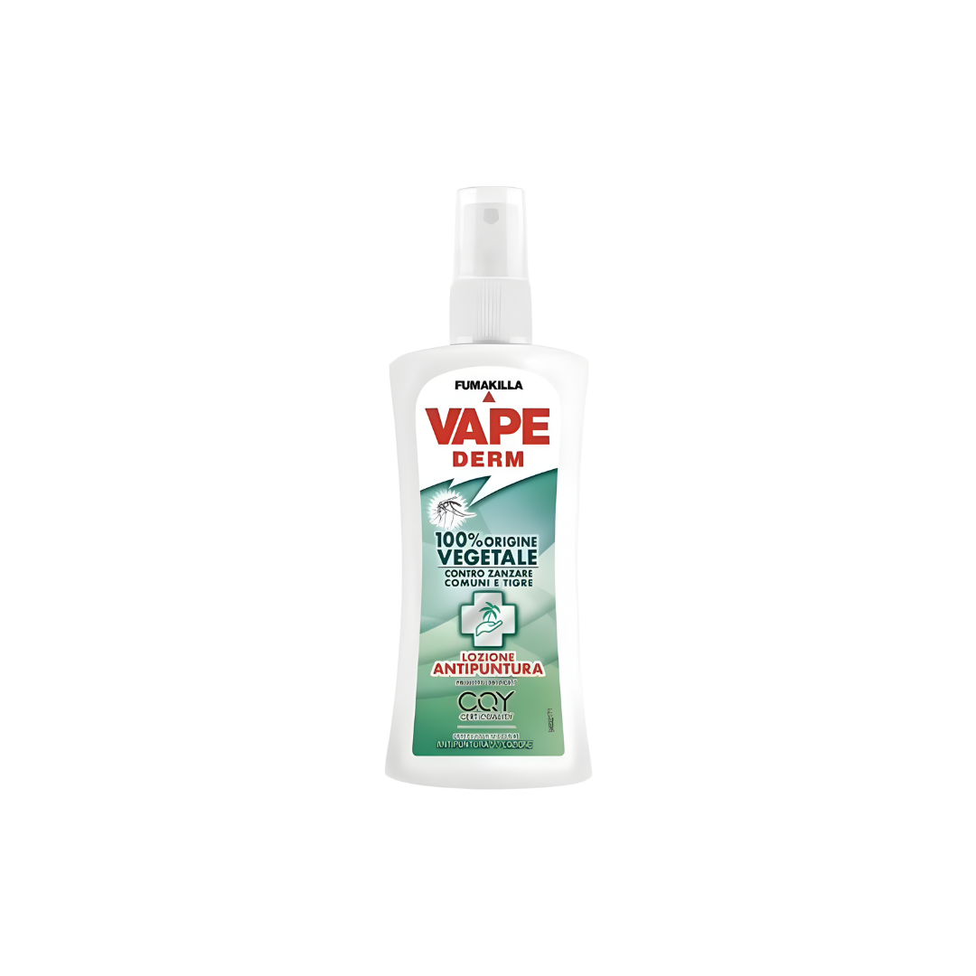 Vape Derm Lozione Antizanzare 100% Vegetale Protezione Naturale