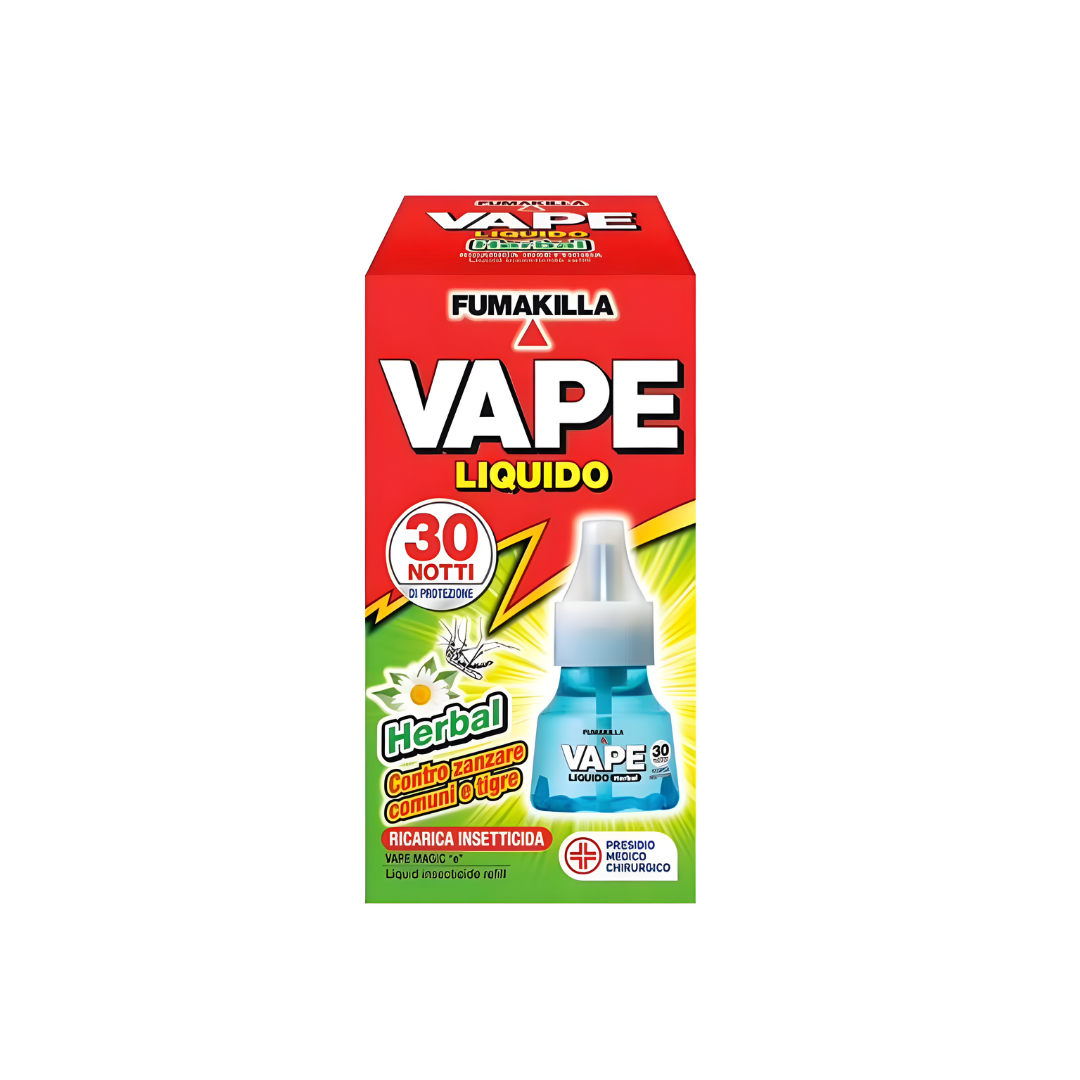 Vape Ricarica Liquida Herbal Antizanzare 30 Notti Diffusore