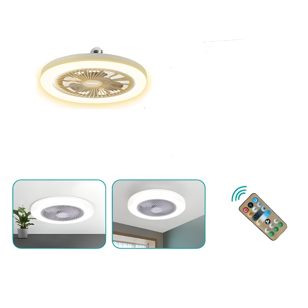 Ventilatore da Soffitto LED con Telecomando Silenzioso