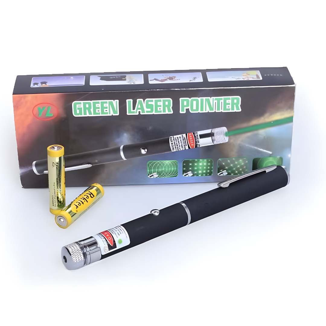 Puntatore Laser Verde Portatile con Batterie Alta Visibilità