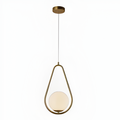 Lampadario moderno 1 luce G9 design goccia oro