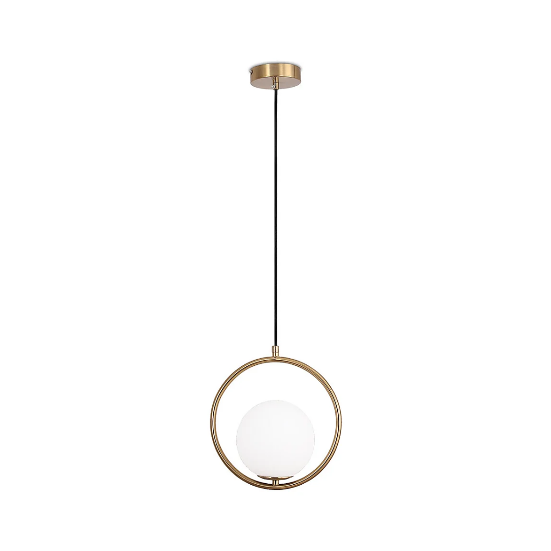 Lampadario moderno 1 luce G9 design anello oro