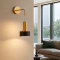Applique da muro moderna E27 design oro e nero