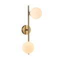Applique da muro doppia G9 moderna oro con sfere vetro