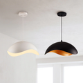 Lampadario a sospensione E27 design moderno ondulato bianco o nero