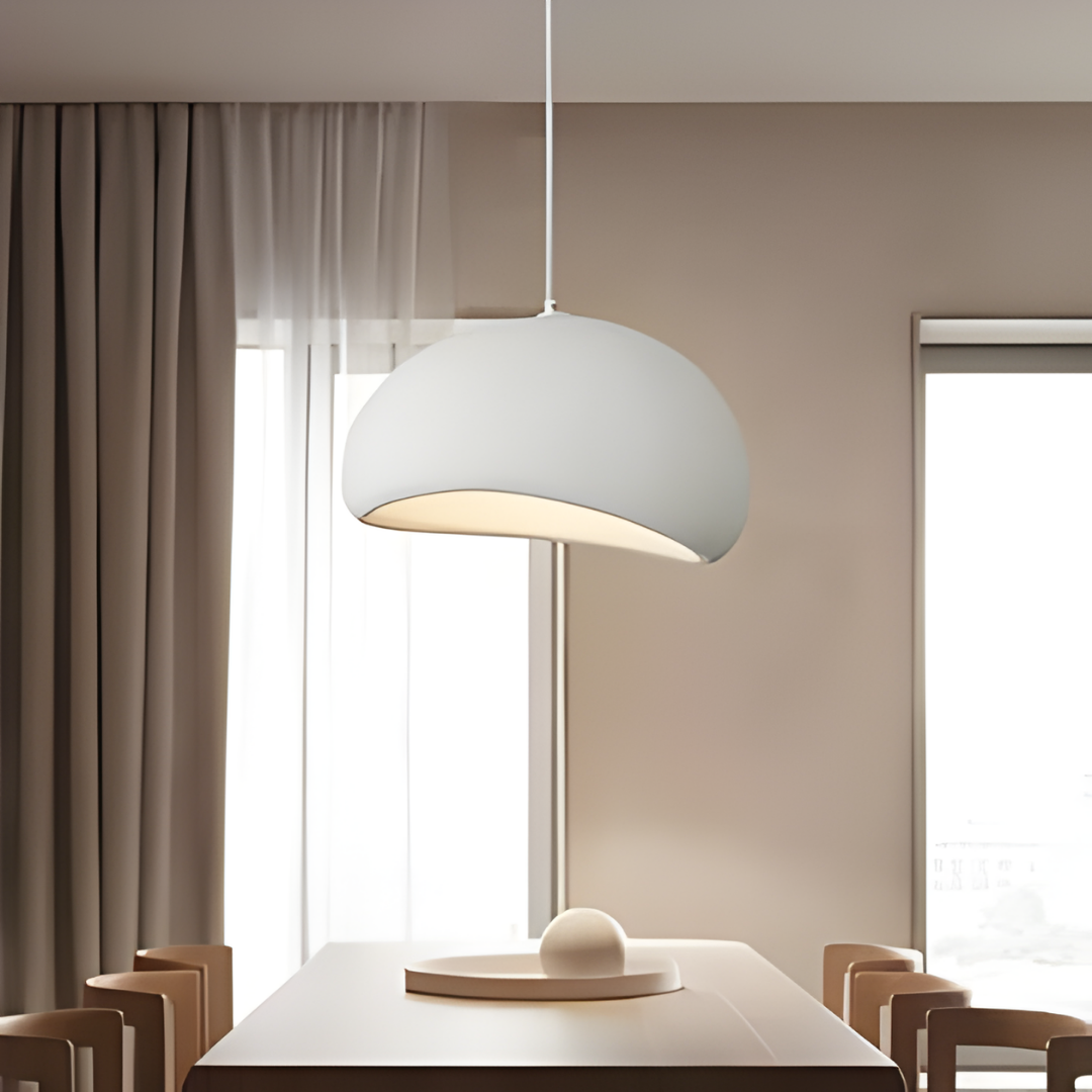 Lampadario a sospensione E27 design moderno in schiuma bianco