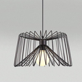 Lampadario a sospensione E27 design geometrico in metallo nero