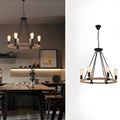 Lampadario a sospensione stile rustico industriale con corda