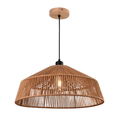 Lampadario a sospensione E27 in corda naturale intrecciata stile boho moderno