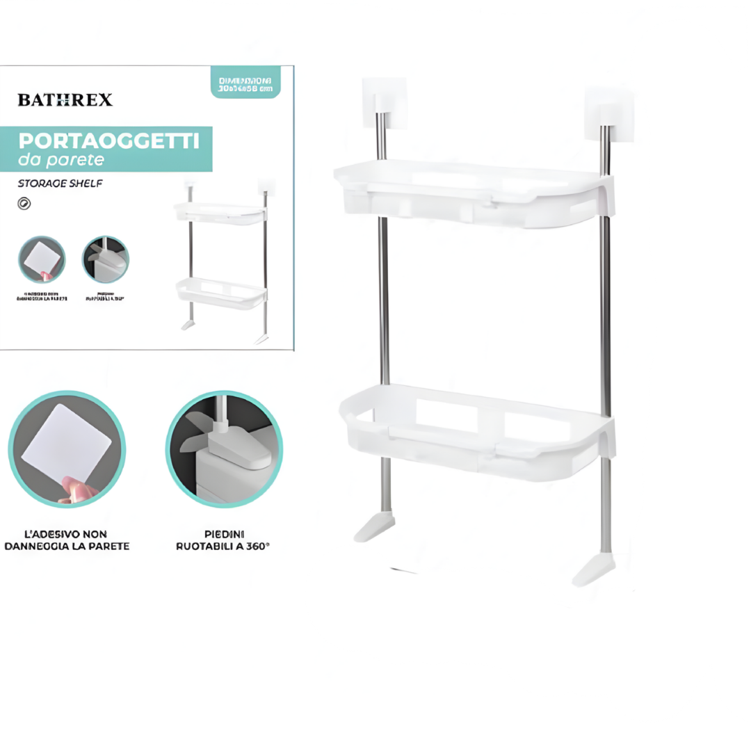 Portaoggetti da Parete Bagno 2 o 3 Ripiani