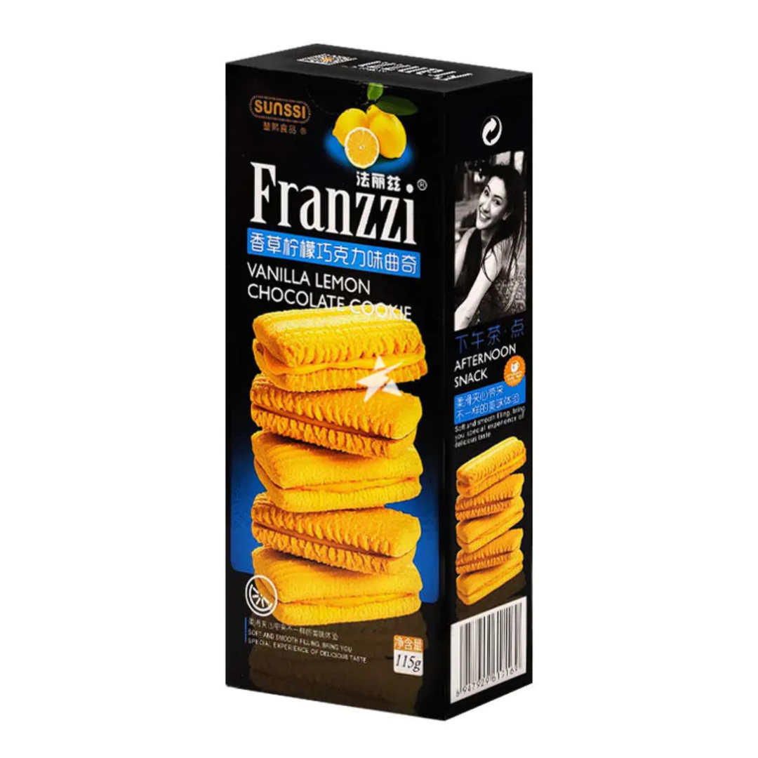 Franzzi Biscotti Vaniglia e Limone Ricoperti al Cioccolato