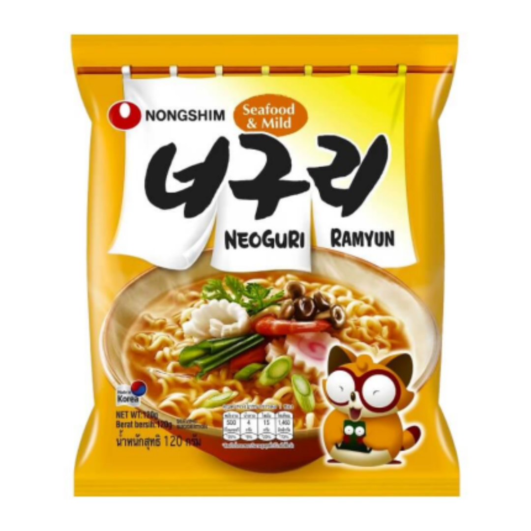 NongShim Neoguri Ramyun Mild Noodles Coreani Frutti di Mare